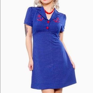 Sourpuss Rosie Dress - Anchor